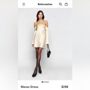Reformation Mave Dress in Champagne (WORN ONCE)